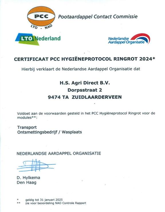 CERTIFICAAT PCC HYGIENEPROTOCOL RINGROT 2024